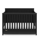 Graco Hadley 5-in-1 Convertible Crib with Drawer (Black) – Combo, Includes Full-Size Nursery Storage, Converts from Baby Crib to Toddler Bed, Daybed Graco
