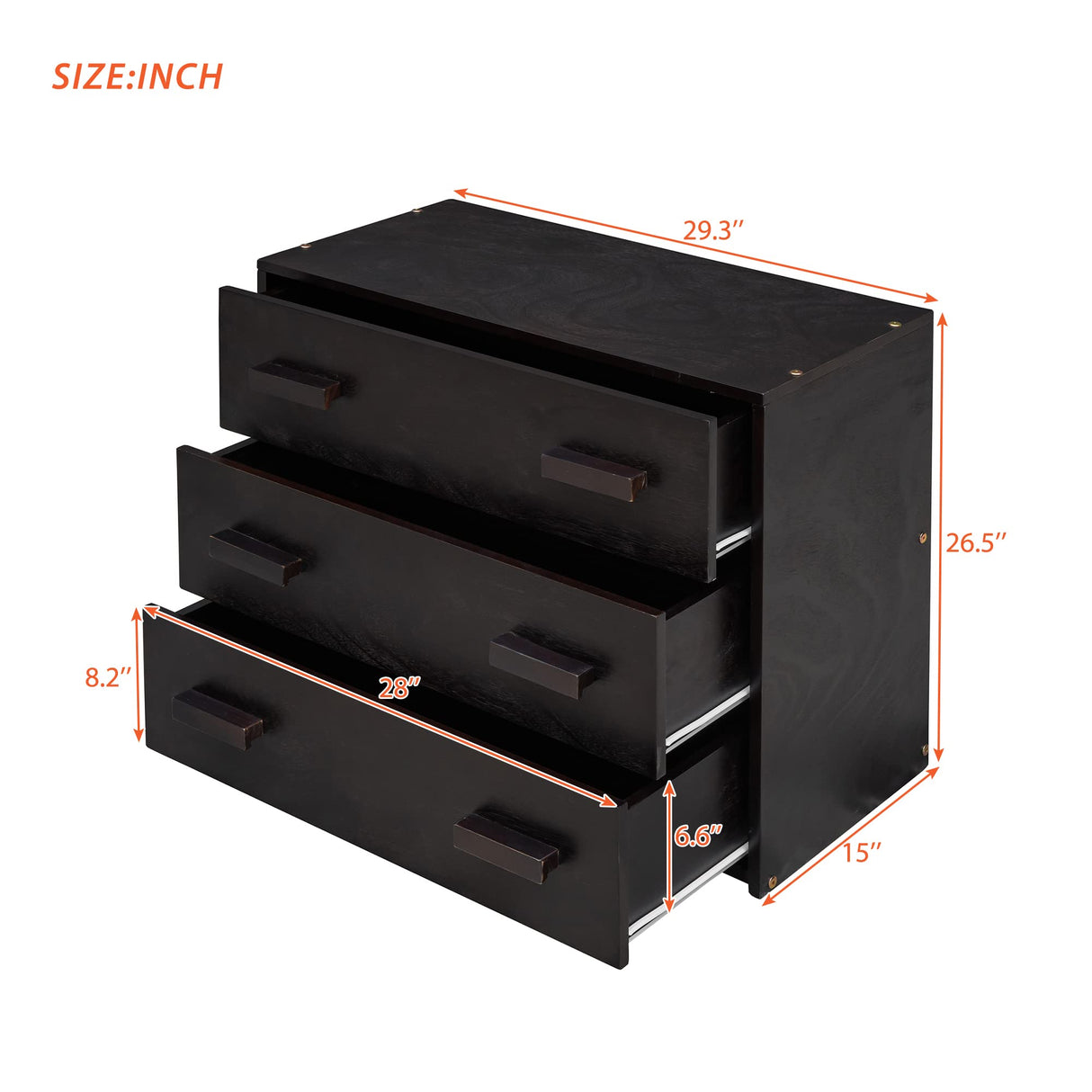 Harper & Bright Designs Low Loft Beds with Storage Drawers, Wooden Twin Loft Bed with Cabinet and Bedside Tray, Kids Loft Bed for Girls & Boys (Twin, Espresso) Harper & Bright Designs