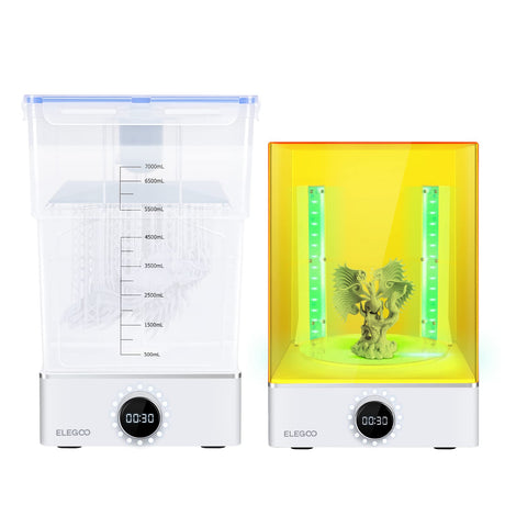 ELEGOO Mercury X Bundle Cure and Wash Large UV Curing Machine Resin Washing and Curing Machine for LCD/DLP/SLA 3D Printer Models ELEGOO