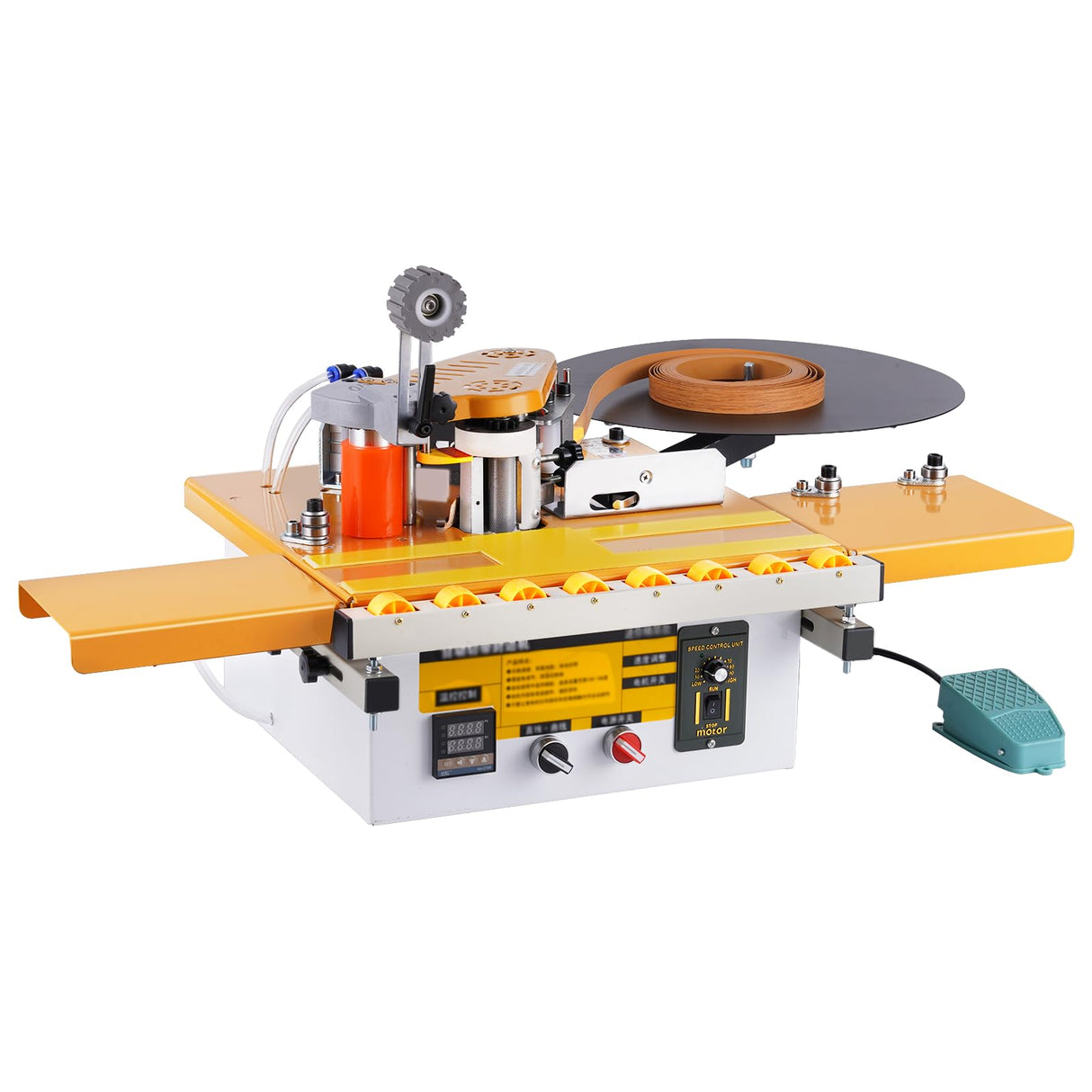 YUCHENGTECH Edge Bander Banding Machine Automatic Tape Breaking Portable Edge Banding Machine Curve Straight Edge Bander With Microcomputer Intelligent Temperature Control (110, Volts (AC)) YUCHENGTECH
