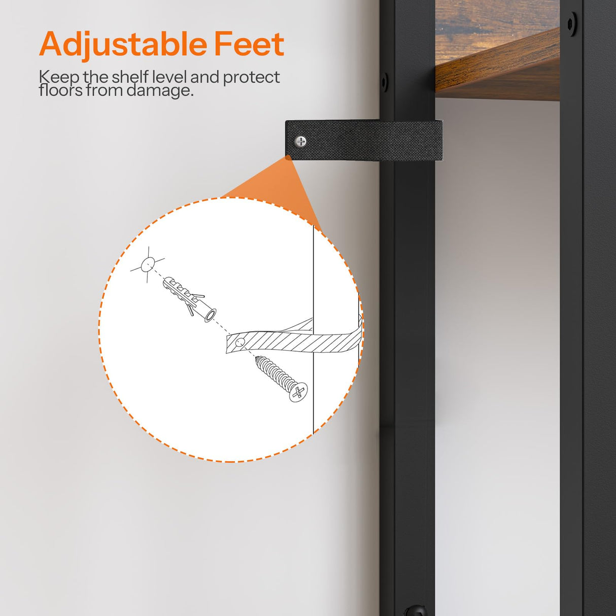 HOOBRO Triple Book Shelf, Industrial Bookshelf with Drawer, 5-Tier Bookcase with Metal Frame, Bookcase with 13 Open Display Shelves for Home Office, Living Room, Rustic Brown and Black BF160SJ01 HOOBRO