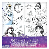 Disney Princess Color Your Own Canvas (4" x 4") - Customizable, Fun & Inspiring Artwork for Kids and Creativity Enthusiasts - 1 Set Amscan