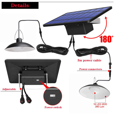 ABZXT Solar Pendant Lights Upgraded Double Bulb Lights IP65 Waterproof Dusk to Dawn Auto Lamp with Remote Controller for Outdoor Shed Barn Chicken Coop Bullpen Pig Pen Stables Tents etc(Dual Lamp) ABZXT