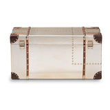 Baxton Studio Bechet Storage Trunk, Silver Baxton Studio