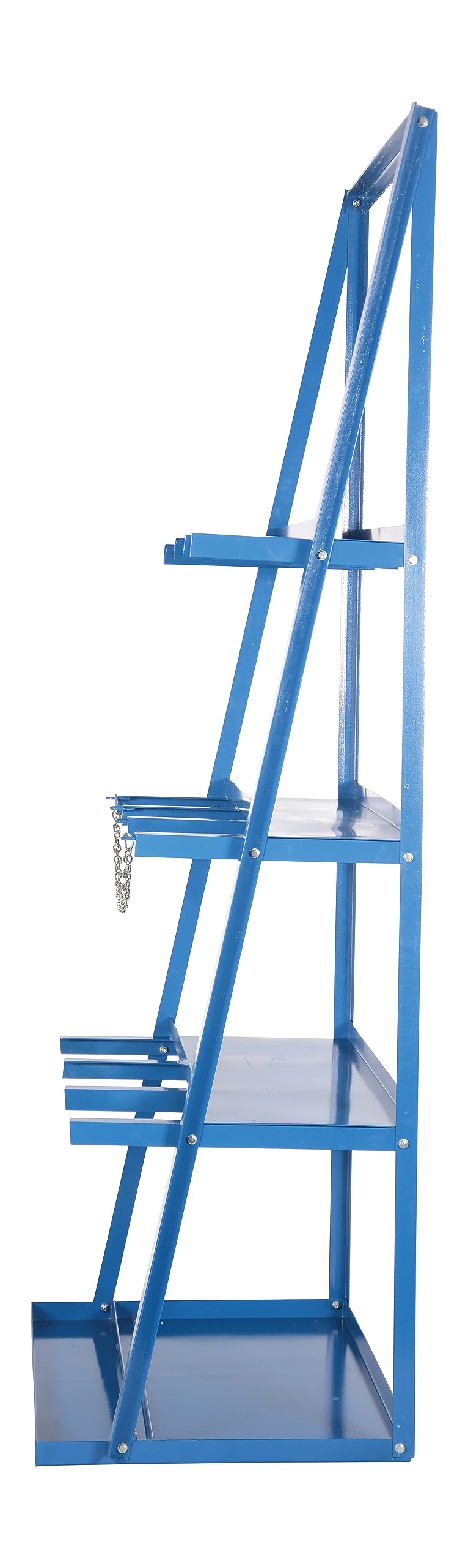 Vestil VBR-9 Steel Vertical Bar Rack 39.375 x 24.125 x 84 3,000 Lb. Capacity Blue - WoodArtSupply