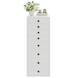 LIKIMIO Tall Dresser, Small Dressers with 8 Storage Drawers, Chest of Drawers for Organizing, Tall Narrow Dresser for Bedroom, White LIKIMIO