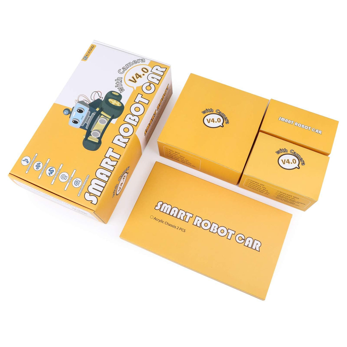 ELEGOO UNO R3 Smart Robot Car Kit V4 for Arduino Robotics for Kids Ages 8-12 12-16 STEM Science Kits Coding Gifts for 8 9 10 11 12 13 14 15 16 Year Old Boys Girls Teens Cool Engineering Building Toys ELEGOO