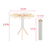 JOOM Tripod Clothes Drying Rack, Garment Rack Portable and Foldable Space Saving Laundry Drying Rack - Drying Rack Clothing Floor Folding Balcony Bedroom Household Wooden JOOM