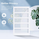 ROYMELO 48x84 Inch Glass Sliding Barn Door Slab and 8ft Hardware Kit Included, 5 Frosted Glass, LVL Wood Panel Covered with White Water-Proof Scratch-Proof PVC Surface, Simple DIY Assembly ROYMELO