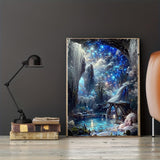 SHONGSHU 5D Diamond Art Kit for Adult, Magical Ice Cave Fantasy Landscape, Diamond Painting Kits for Beginners, Fantastic Landscapes DIY Full Drill Dots Gem Art Paint for Home Wall Decor 12 x 16 Inch SHONGSHU