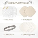 Aboofx Microwave Flower Press Kit, 6.3"x6.3" Quick Dry Flower Pressing Kit with Washable Cloth for Crafts Pressed Flowers and Plant for DIY Art, Preservation for Bookmark Frame Wedding Flowers Drying Aboofx