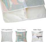 YOOTOM Latch Hook Pillow Kits for Adult Kids Begginers,Latch-Hook Cushion DIY Embroidery Pillowcase Cover Making Set,Latch-Hook-Kits 17x17in,Pre-Cut Yarns,Easy Pattern YOOTOM