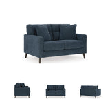 Signature Design by Ashley Bixler Classic Tufted Loveseat with Removable Cushions, Blue Signature Design by Ashley