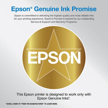 Epson Workforce Pro WF-7310 Wireless Wide-Format Printer with Print up to 13" x 19", Auto 2-Sided Printing up to 11" x 17", 500-sheet Capacity, 2.4" Color Display, Smart Panel App, Medium,Black