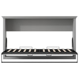 Ball & Cast Twin Size Murphy Bed, Folding Wall Bed with Wood Slat Support, can be Folded into a Cabinet,Space-Saving, Easy Assembly, for Apartment, Guest Room,Home Office,Gray Ball & Cast