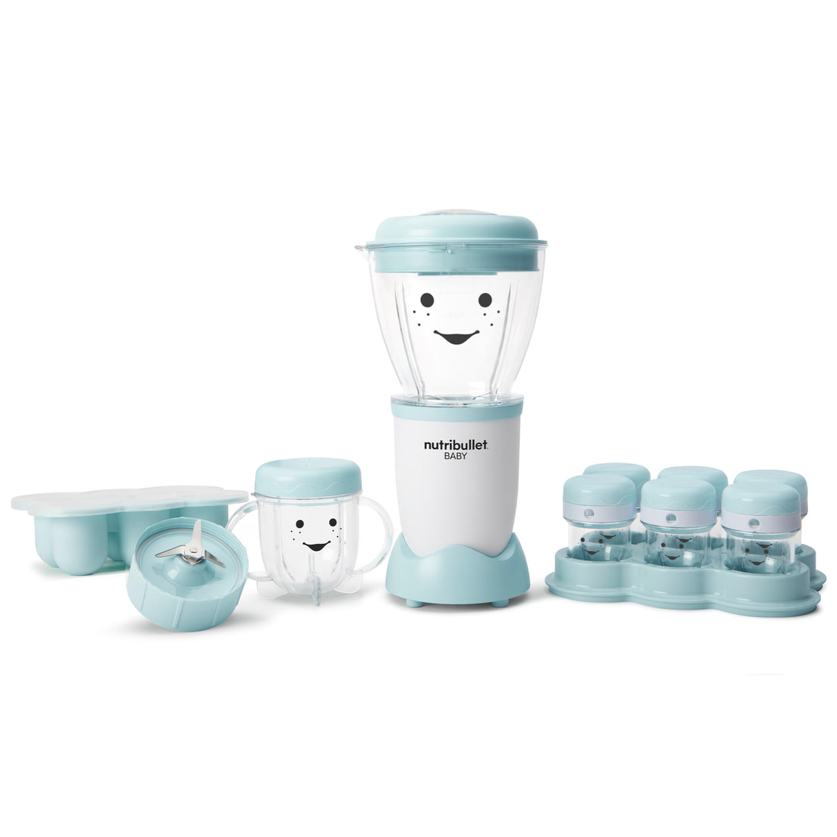 NutriBullet NBY-50100 Baby Complete Food-Making System, 32-Oz, White, Blue, Clear NutriBullet