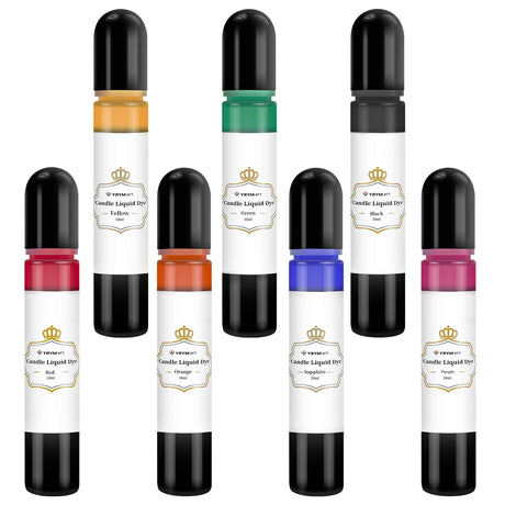 YRYM HT Candle Dye - 7 Colors Candle Making Liquid Dye,Candle Color Dye Set for Candles Making（7 Bottle） YRYM HT