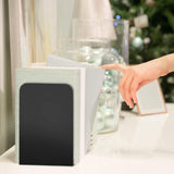 VFINE Bookends 1 Pair, Bookends for Shelves, Metal Black Book Ends for Shelves, Book Ends for Heavy Books, Book Shelf Holder for Home Office VFINE