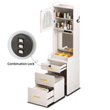 Small Vanity Desk with Mirror and Lights, Makeup Vanity Table with Drawers for Small Space, Compact Mini Corner Vanity Set Dressing Table - Charging Station & Human Motion Sensing for Bedroom (White) HWB