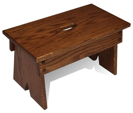 Peaceful Classics Step Stool - Amish Handmade Kids Step Stool - Bathroom, Bedroom, Living Room Or Kitchen Step Stool for Adults - Multipurpose Foot Stool Made of Solid Oak (9" High, Harvest) Peaceful Classics