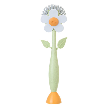 Vigar Florganic Daisy-Shaped Dish Brush, a Dish Brush with Handle, and a Dish Brush with Stand for Pot Scrubber, Kitchen Dishes, and Sink Cleaning Vigar