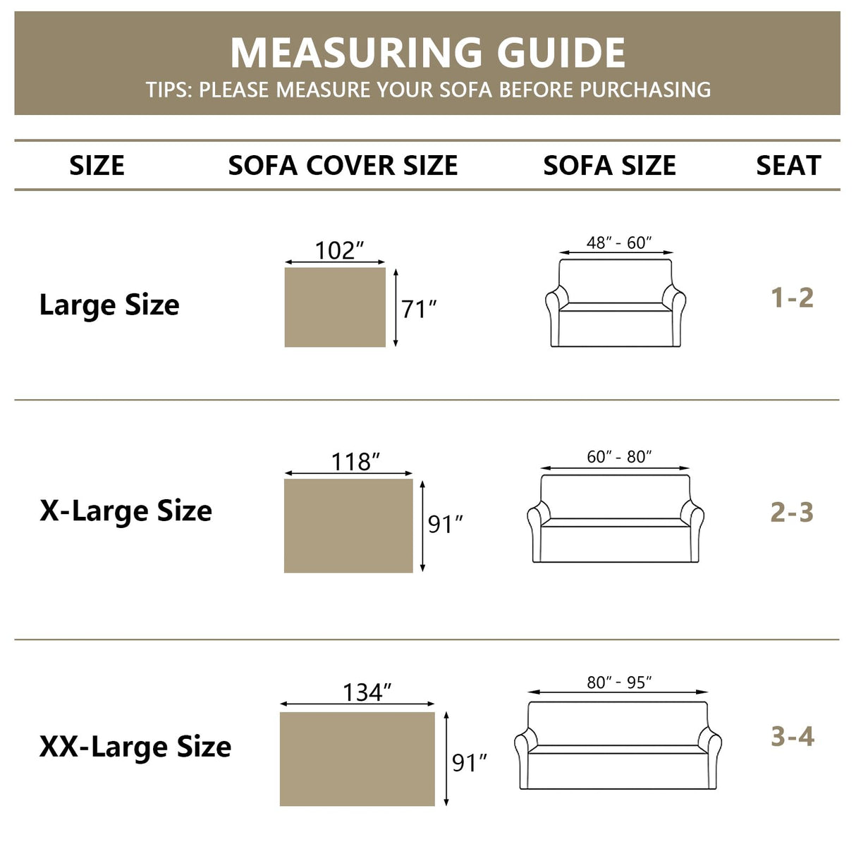 MYSKY HOME Boho Couch Cover Beige Sofa Covers with White Tassel Farmhouse Sofa Slipcover Simple Couch Protector for Dogs Chenille Sectional Couch Covers L Shaped Couch Cushion Covers, 91"x 134" MYSKY HOME