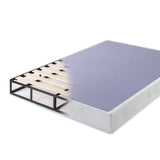 ZINUS Metal Box Spring with Wood Slats, 7.5 Inch Mattress Foundation, Sturdy Steel Structure, Easy Assembly, Full Zinus