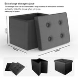 eMOUSE Ottoman Storage Ottoman Foot Rest Ottoman with Storage Ottomans Foot Stools Small Ottoman Black L17W13H13INCH eMOUSE