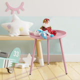 AOJEZOR Side Table: End Table for Any Room - Round Side Tables for Small Spaces - Pink with 3 Legged AOJEZOR