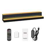 VEVOR LED Lighted Liquor Bottle Display Shelf, 40-inch LED Bar Shelves for Liquor, 2-Step Lighted Liquor Bottle Shelf for Home/Commercial Bar, Acrylic Lighted Bottle Display with Remote & App Control VEVOR