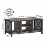 FATORRI Rustic Coffee Table for Living Room, Farmhouse Dark Wood Center Table, Industrial Rectangle Cocktail Tea Tables (Walnut Brown) FATORRI