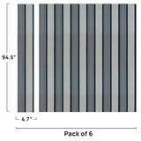 Concord 3D Wall Panels | Faux Wood Slats - Dove Gray | Waterproof Slat Panel | 94.5” x 4.7” Each | 18.5 sqft. | Shiplap Wall Panels for Interior Decor CO405 (Pack of 6) CONCORD WALLCOVERINGS ™