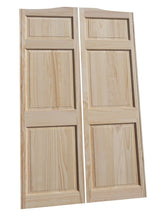 Cafe Doors by Cafe Doors Emporium | Full Height Pine Raised 6 Panel Cafe Door | Parlor Butler Door | Premade for 32"W Finished Opening | 76" Tall | Saloon Swinging Solid Wood fe Door | Includes Hinges Cafe Doors Emporium