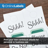 Door Hangers - 4.25 x 11 - Cardstock - Pack of 200, 100 Sheets - Inkjet/Laser Printer - Online Labels Online Labels