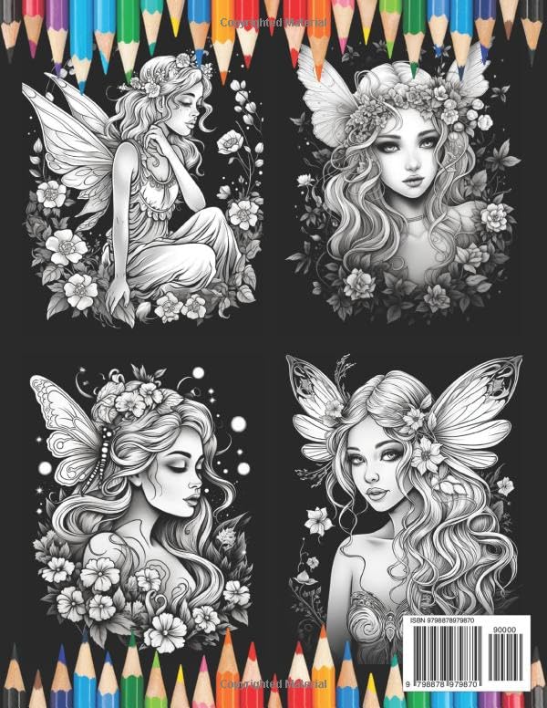 Twilight Fairy Whispers Coloring Book: A Mystical Escape and Journey into the Heart of the Night Through Color (Magical Fairies Coloring Books) WoodArtSupply