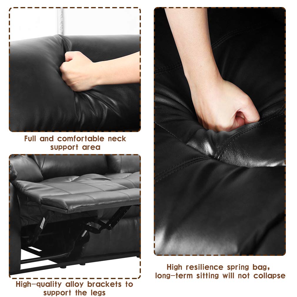 FDW Recliner Sofa Set 3 Seater Home Theater Seating Reclining Couch Sofa for Living Room Manual Recliner Motion for Home Furniture FDW