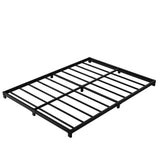 YUSENHEEI 4 Inch King Size Bed Frame, Heavy Duty Metal Platform Low King Bed Frame, No Box Spring Needed, Noise Free, Easy Assembly, Black YUSENHEEI