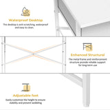 DAOUTIME Small Writing Desk for Kids Bedroom, 31.5 Inch Small Computer Desk for Small Spaces, Simple Desk with 2 Fabric Drawers for Home Office, Dorm, Living Room, Home Study Table, White DAOUTIME