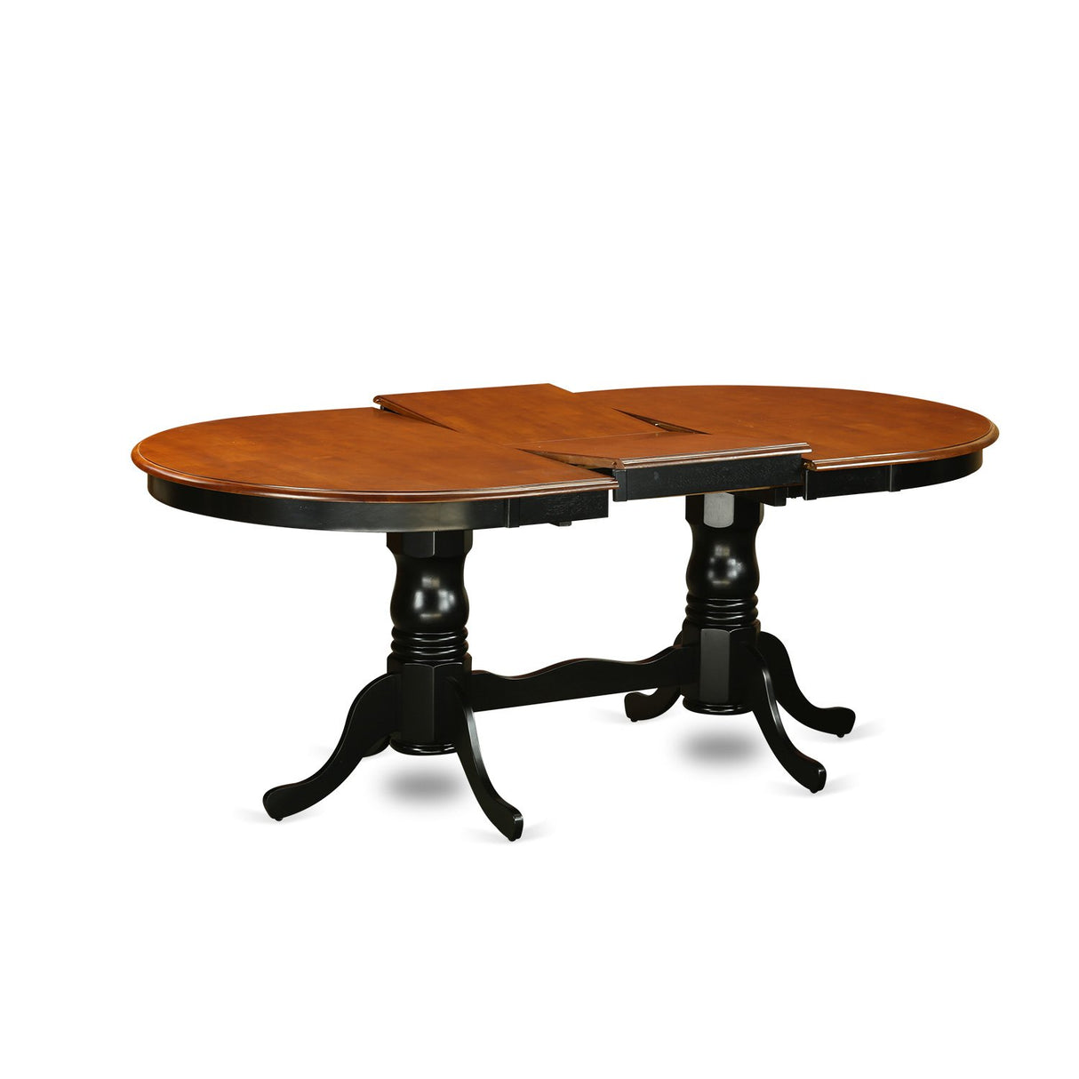 East West Furniture PLKE9-BCH-LC 9 Piece Dining Room Furniture Set Includes an Oval Kitchen Table with Butterfly Leaf and 8 Faux Leather Upholstered Dining Chairs, 42x78 Inch, Black & Cherry East West Furniture
