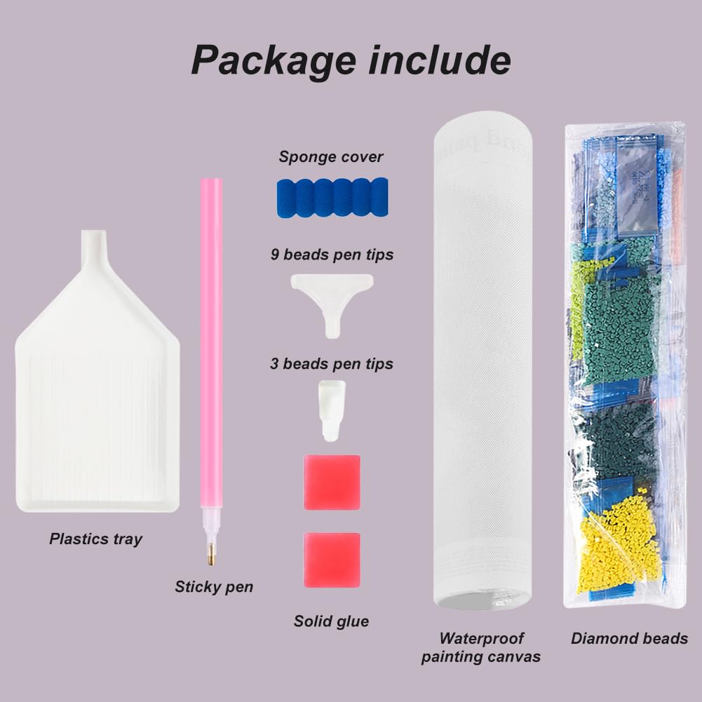 WSLWXSHM Diamond Painting Kits for Adults, Round Full Drill Diamond Art Kits, 5D DIY Paint with Diamonds Crafts for Home Wall Decoration Gifts 12×12Inch, Angel Fairy WSLWXSHM