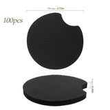 HEIHAK 100 PCS 2.75 Inch Sublimation Blank Car Coasters, Round Circular Opening Blank Sublimation Coasters, Heat Transfer Blank Sublimation Cup Coasters for DIY Craft Printing Thermal Sublimation HEIHAK