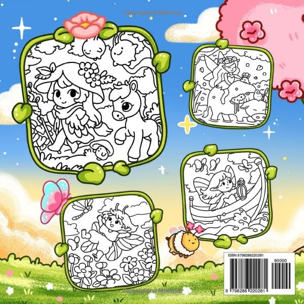 Tiny Fairy: Magical Coloring Book for Adults Featuring Little Fairy Girls in Fantasy World for Stress Relief and Relaxation WoodArtSupply