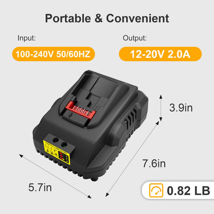 DCB112 Battery Charger Replacement for Dewalt 20v Battery Charger DCB118 DCB105 DCB115 DCB107 DCB104,Compatible with 12V 20V Max Lithium-ion Battery DCB206 DCB204 DCB230 DCB240 DCB120 DCB126( - WoodArtSupply