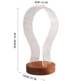 YuanDian Headphone Stand, Wood Headset Holder with Blue Pink LED Night Light for Gamers, Men, and Music Lovers - Ideal Desk Gift Idea YuanDian