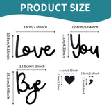 Wooden Love You Bye Sign Home Decor - Boho Farmhouse Wall Art Decor for Stylish Living Room, Hallway Entryway, Wall Decor Door Sign Gift for Your Family Lovers WoodArtSupply