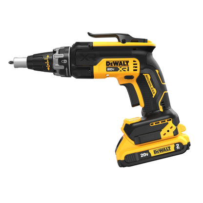 DEWALT 20V Max Drywall Screwgun with (2) 2Ah Batteries and Charger (DCF630D2) - WoodArtSupply