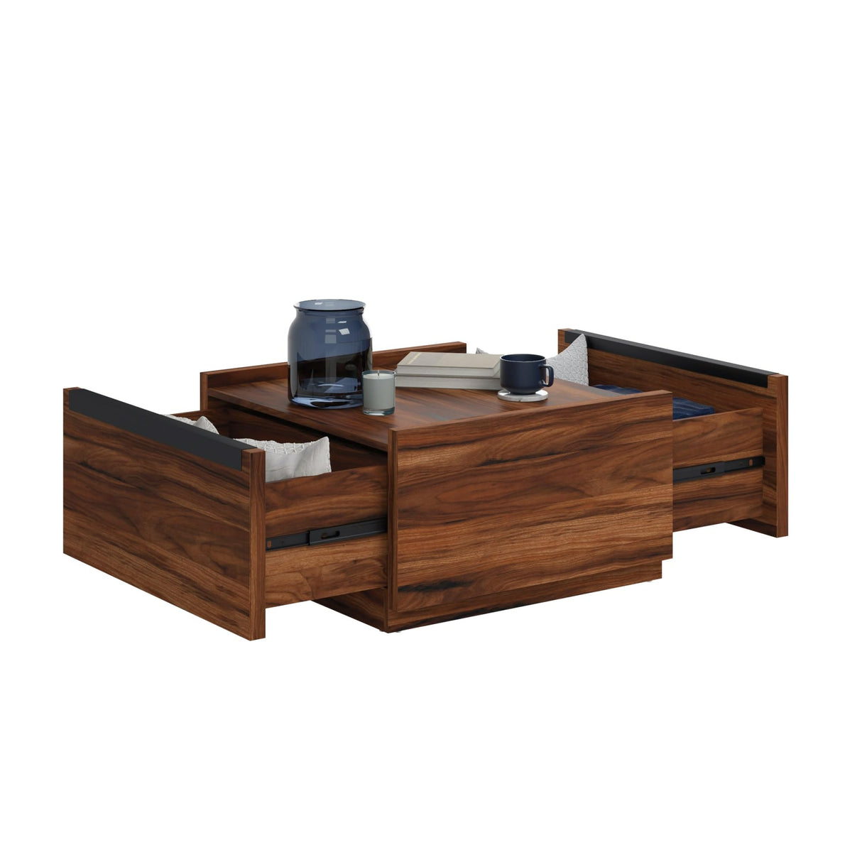 Sauder Manhattan Gate Modern Square Coffee Table, Blaze Acacia Finish Sauder
