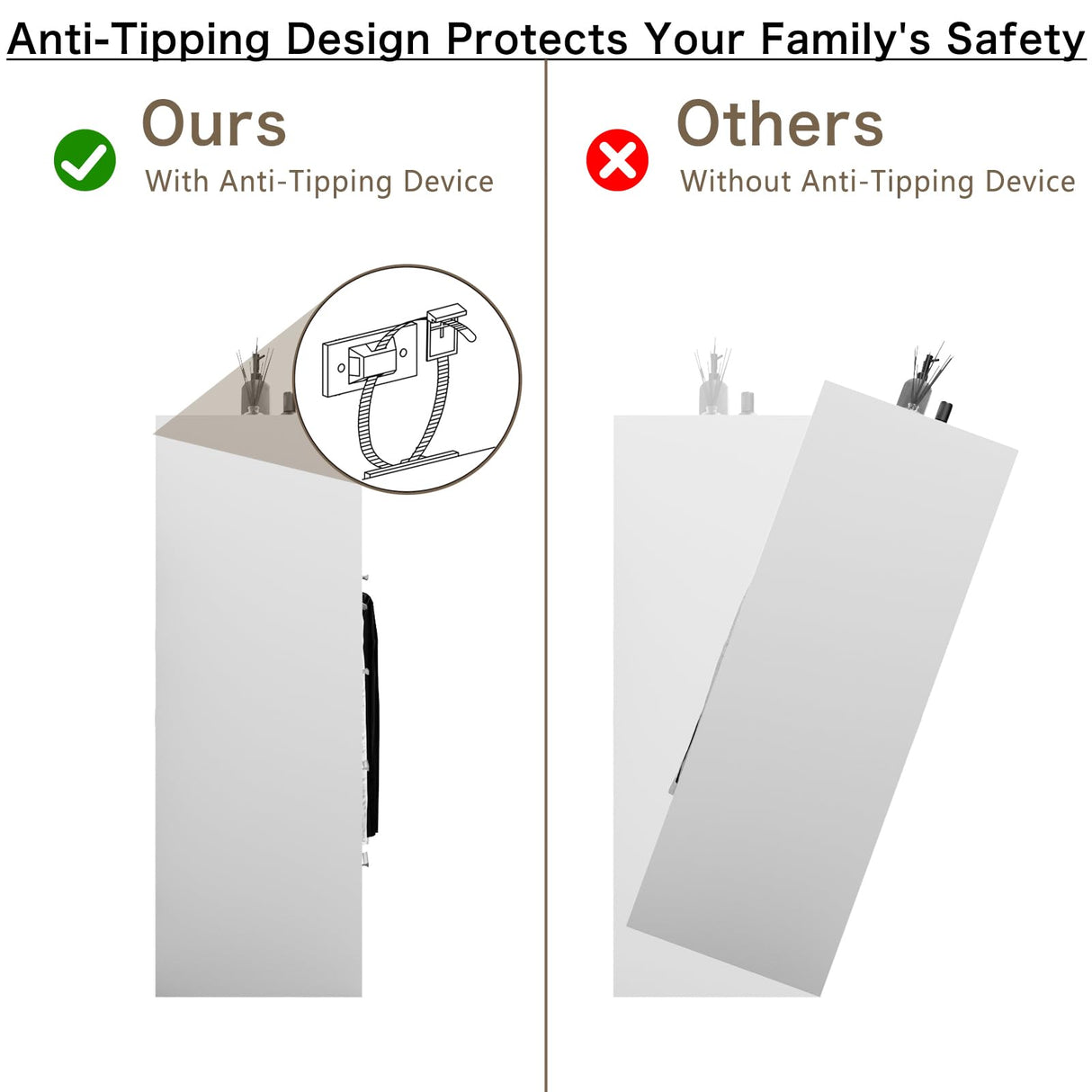 Wooden Dresser for Bedroom with Clothing Rack, Modern 4 Drawer Dresser with Charging Station and LED Lights, Storage Chest of Drawers for Small Space Hallway Closet (Black) amzzar