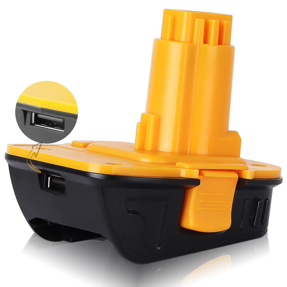 TenHutt 【with USB】 Replace for Dewalt 18V to 20V Battery Adapter Converter DCA1820 for Dewalt 18V Tools, Convert Dewalt 20V Battery DCB203 DCB206 to Dewalt 18V XRP NiCd NiMh Battery DC9098 DC9096 TenHutt
