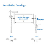 Adjustable Cross Stitch & Embroidery Hoop Stand - Tapestry & Quilting Frame Stand with 5 Height Levels (20" x 15.7") awagas